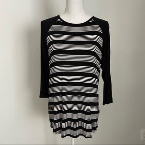 Black and white stripe “Randy” lularoe shirt